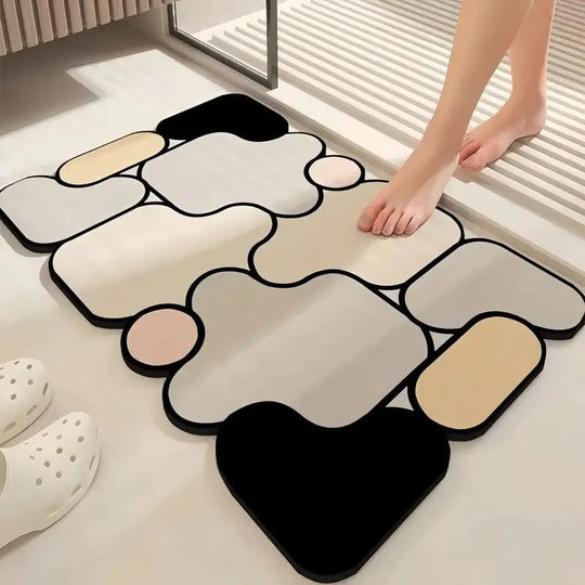 Antislip Creatieve Puzzel Aarde Badmat