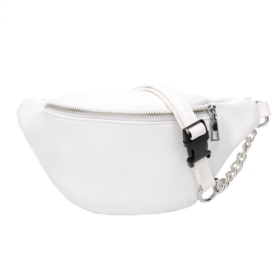 Marsupio da donna in pelle con catena