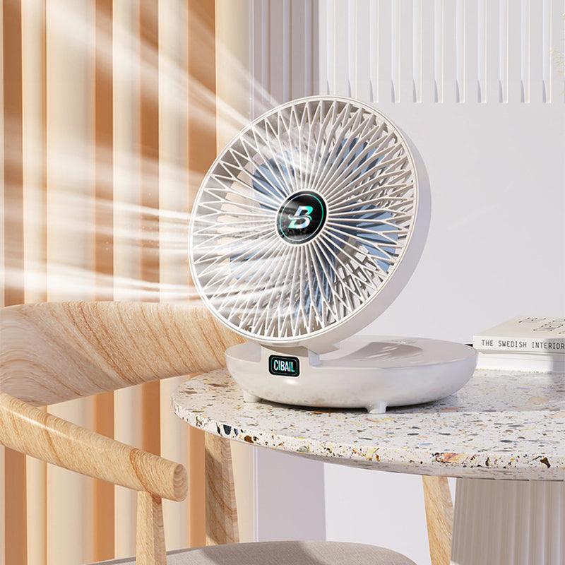Mini Rechargeable Fan – Table & Wall, Wireless, Quiet