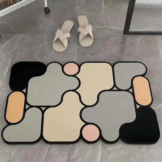 Antislip Creatieve Puzzel Aarde Badmat