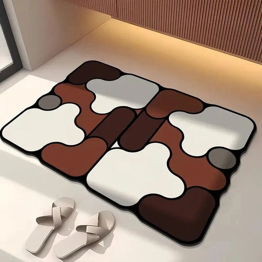 Antislip Creatieve Puzzel Aarde Badmat