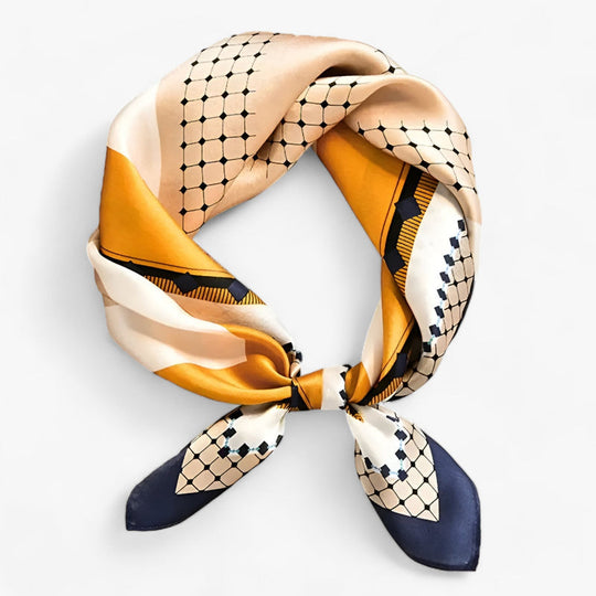 Satin Women's Scarf Square – Patterned Neck Scarf