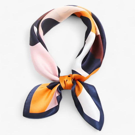 Satin Women's Scarf Square – Patterned Neck Scarf