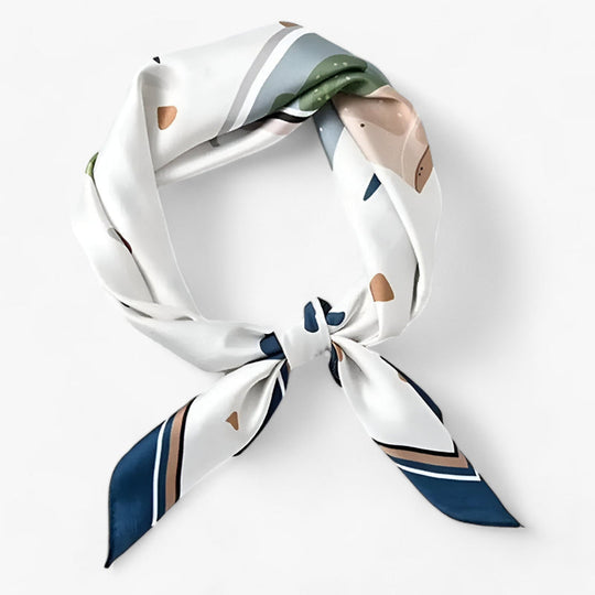 Satin Women's Scarf Square – Patterned Neck Scarf