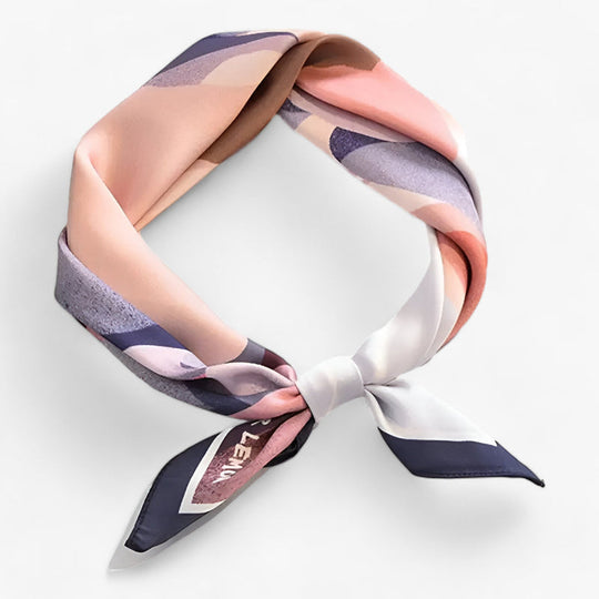 Satin Women's Scarf Square – Patterned Neck Scarf
