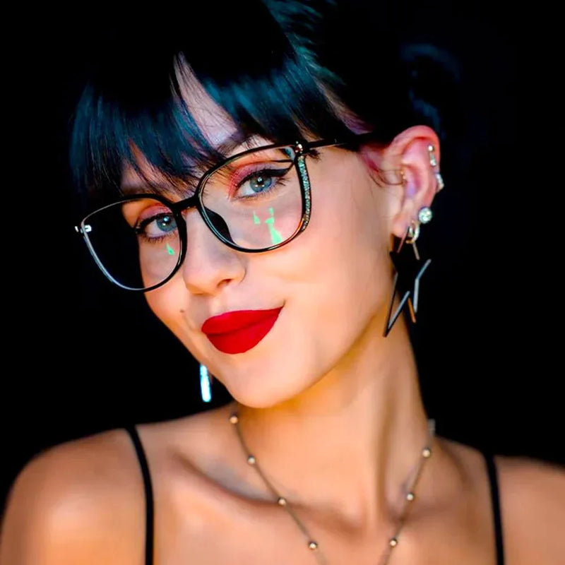 Large-Frame Reading Glasses for Women | Metal-Detail Fashion Eyewear