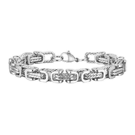 Bracciale a maglie intrecciate da uomo | Gioiello in acciaio inossidabile