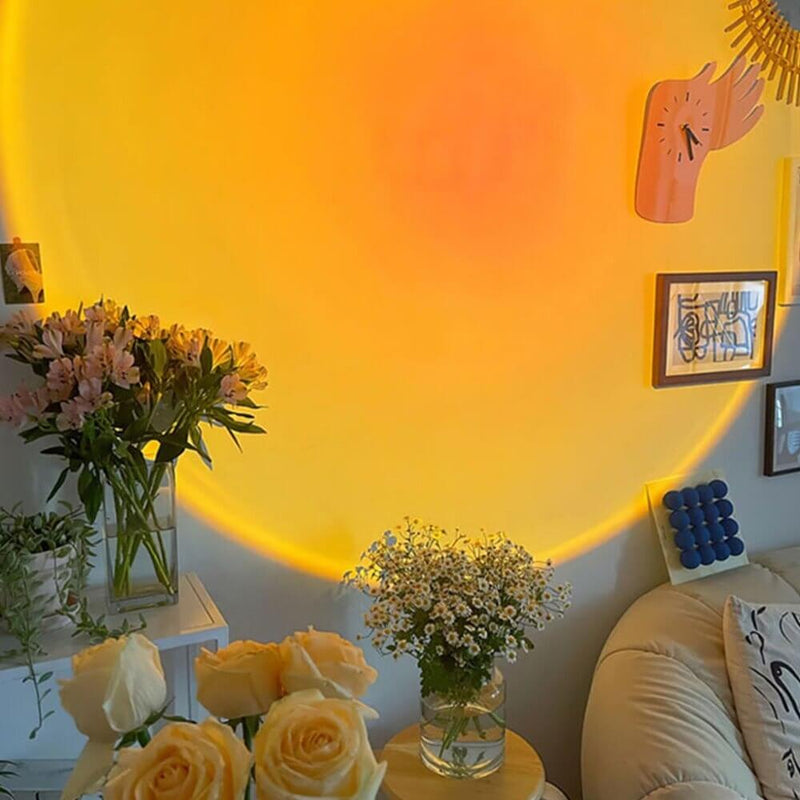 Lampada proiettore per tramonto | Luce d’atmosfera dorata ed estetica per la decorazione della stanza