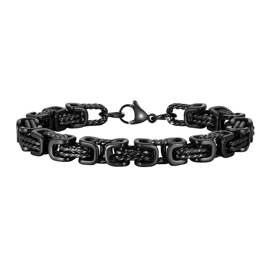 Bracciale a maglie intrecciate da uomo | Gioiello in acciaio inossidabile