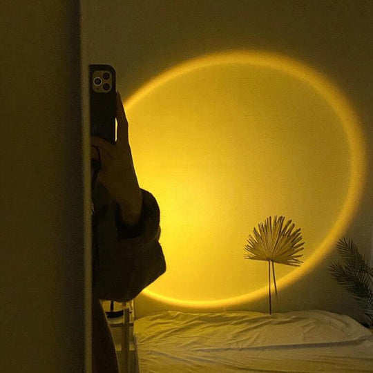 Lampada proiettore per tramonto | Luce d’atmosfera dorata ed estetica per la decorazione della stanza