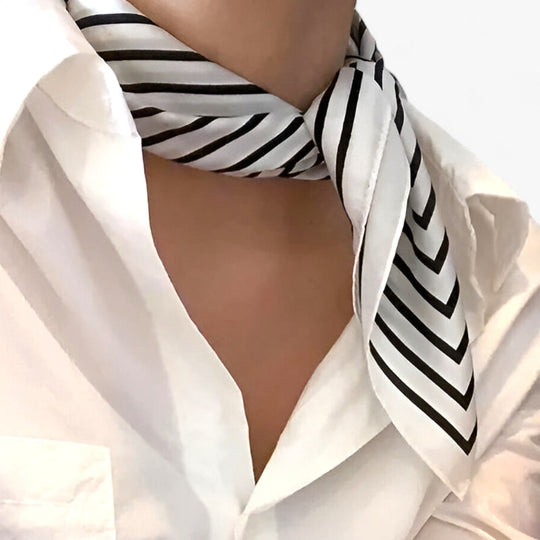 Satin Women's Scarf Square – Patterned Neck Scarf
