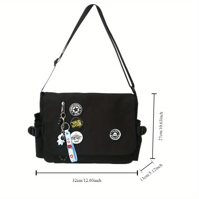 Nylon Crossbody Messenger Tas | Utility Schoudertas met Meerdere Vakken