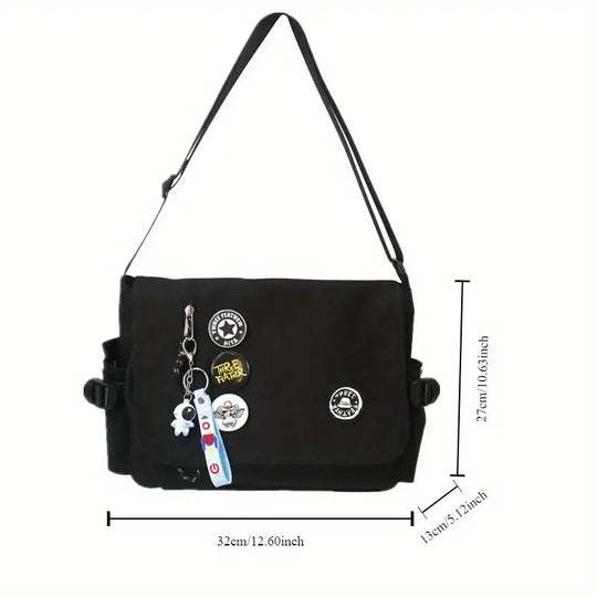 Nylon Crossbody Messenger Tas | Utility Schoudertas met Meerdere Vakken