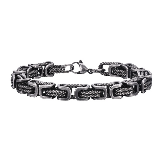Bracciale a maglie intrecciate da uomo | Gioiello in acciaio inossidabile