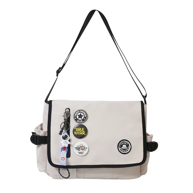 Nylon Crossbody Messenger Tas | Utility Schoudertas met Meerdere Vakken
