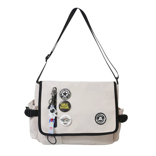 Nylon Crossbody Messenger Tas | Utility Schoudertas met Meerdere Vakken
