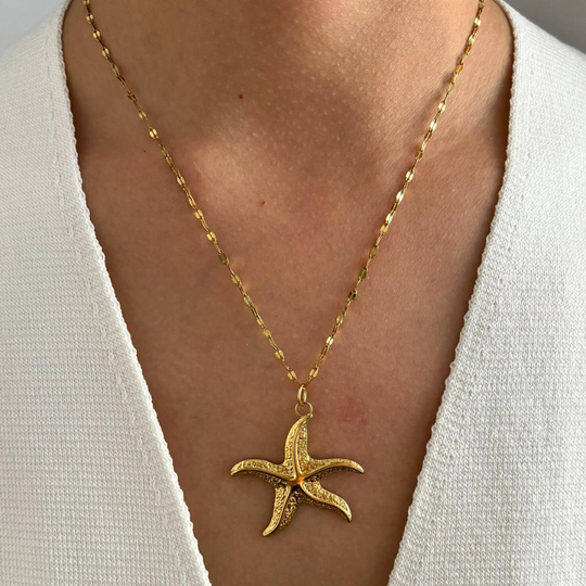 Women's Gold Chain Set – 3 Sea Pendants in Stainless Steel