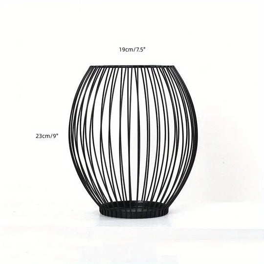 Modern Metal Candle Holder Set | Geometric Table Ornament & Centerpiece