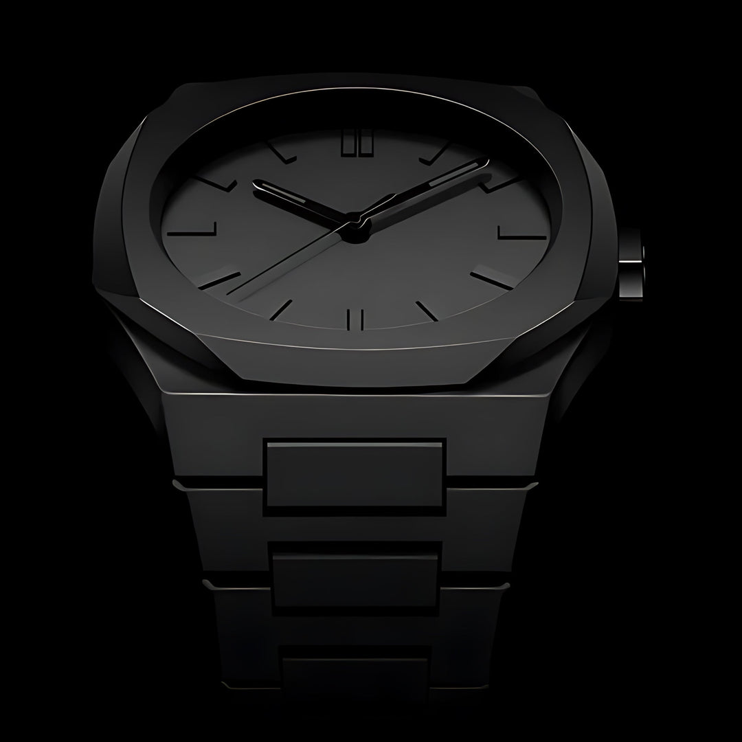Zwart Analoog Horloge | Roestvrij Staal