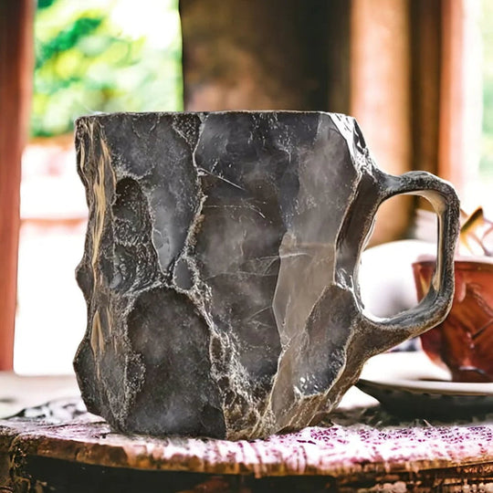 Keramische mok met agaatgeode-afwerking