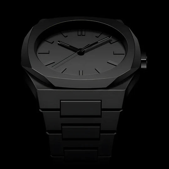Zwart Analoog Horloge | Roestvrij Staal