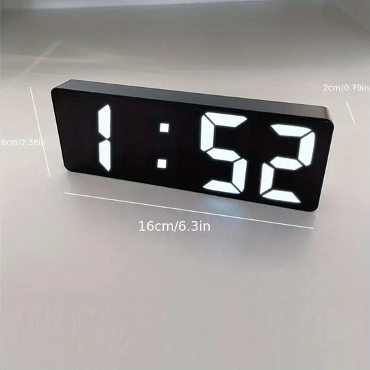 LED Mirror Alarm Clock | Voice-Controlled Clock with Power-Outage Memory