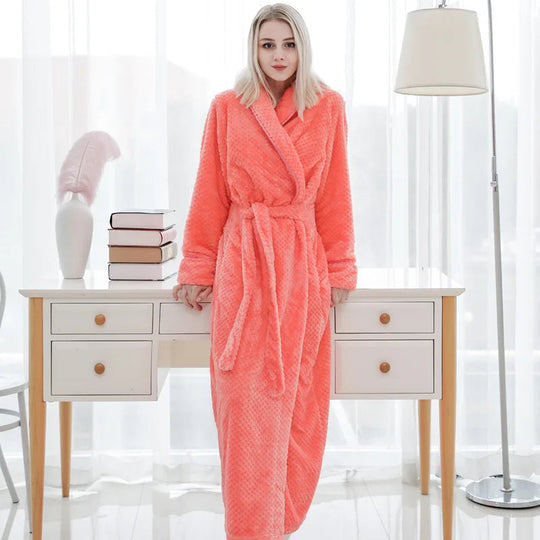 Warme Winter Badjas | Lange Pluche Ochtendjas voor Koude Dagen