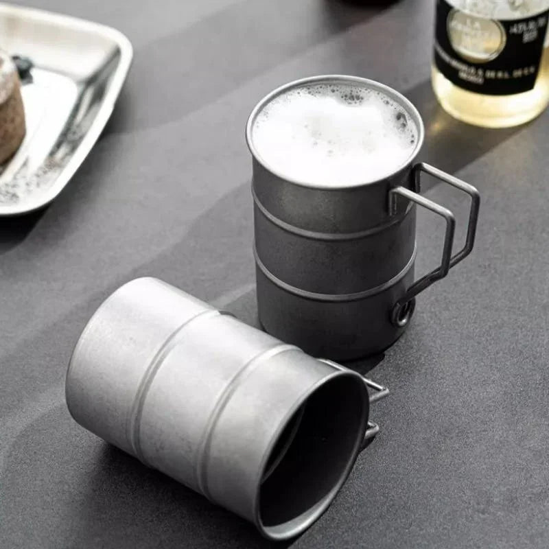 Stainless Steel Camping Mug – Double-Wall Insulated – For Outdoors & Travel