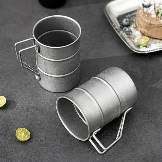 Stainless Steel Camping Mug – Double-Wall Insulated – For Outdoors & Travel