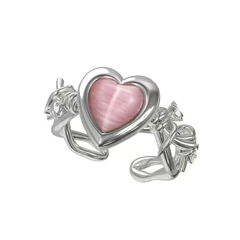 Anello a cuore regolabile con effetto antiossidante