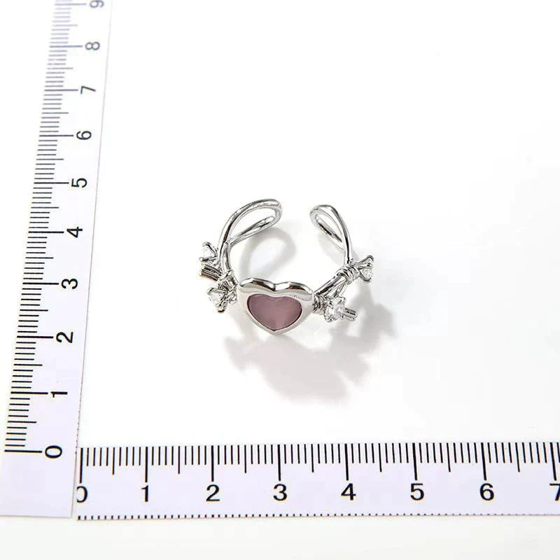 Anello a cuore regolabile con effetto antiossidante