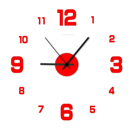 Moderno orologio da parete a specchio