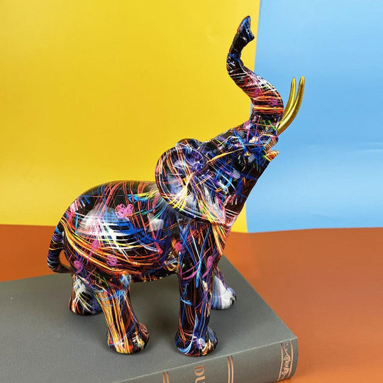 Gekleurde Olifant Sculptuur