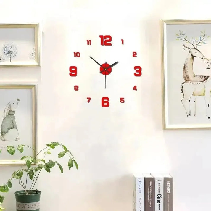 Moderno orologio da parete a specchio