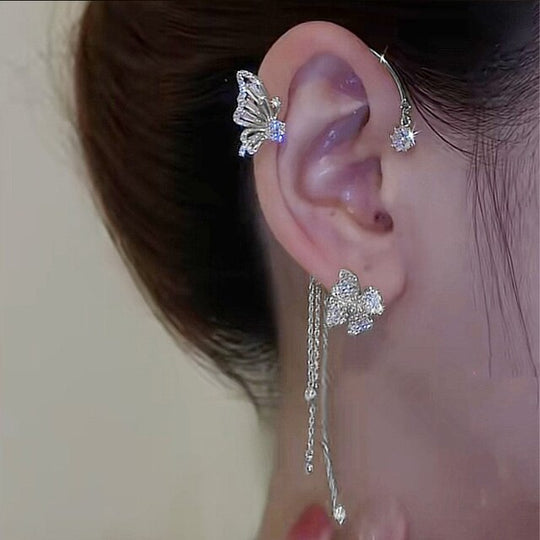 Sprankelende Vlinder Oorclips – Luxe Look zonder Oorpiercing