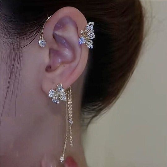 Sprankelende Vlinder Oorclips – Luxe Look zonder Oorpiercing