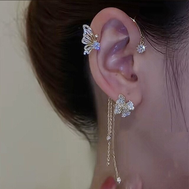 Sprankelende Vlinder Oorclips – Luxe Look zonder Oorpiercing