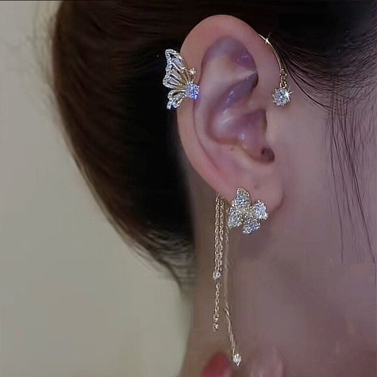 Sprankelende Vlinder Oorclips – Luxe Look zonder Oorpiercing