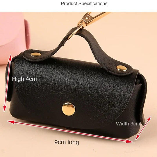 Stylish Faux Leather Pet Waste Bag Holder – Portable &amp; Practical