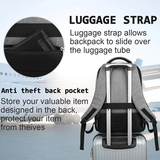 Anti-diefstal Laptop Rugzak – Slim Model met USB-poort