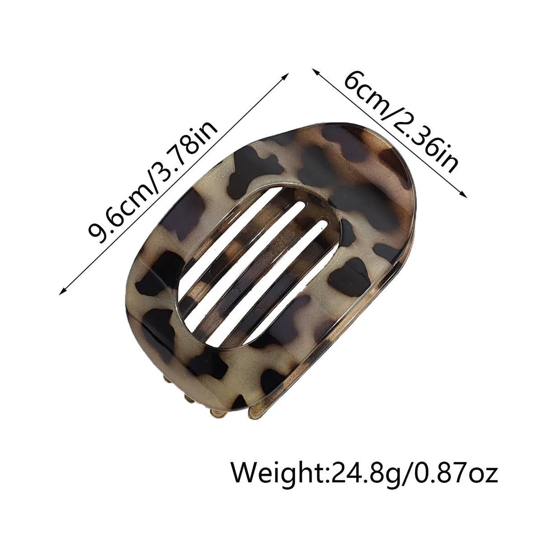 Brenda™ | Mode Ovale Platte Haar Klauw Clips voor Vrouwen Matte Eendenbek Clip Achterkant Broodje Haaraccessoires Eenvoudige Clip Haar ornament