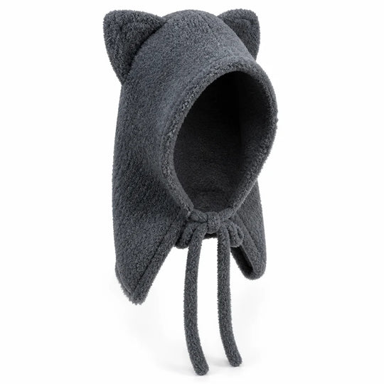 Capuchonmuts Gebreid – met Pluche Dierenoren