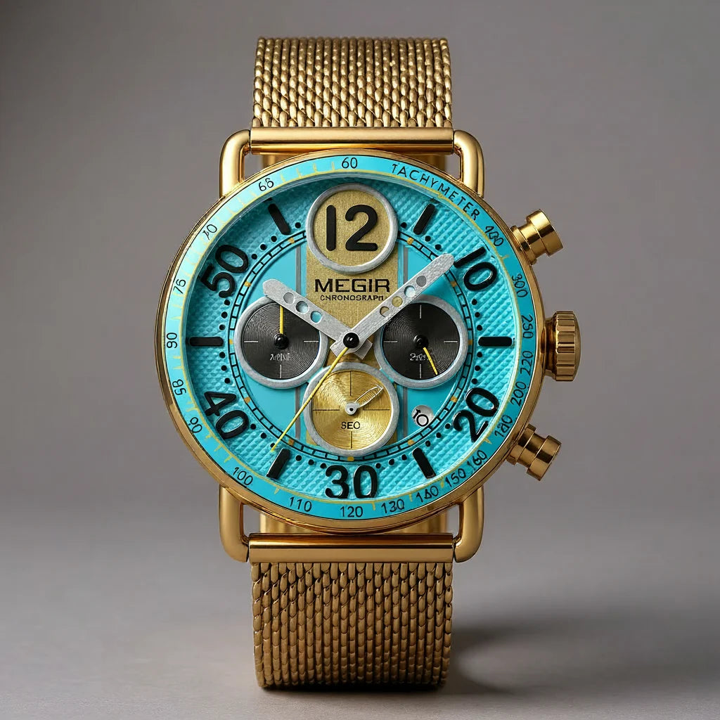 Chronograaf Heren 44 mm – met Milanese Mesh Band