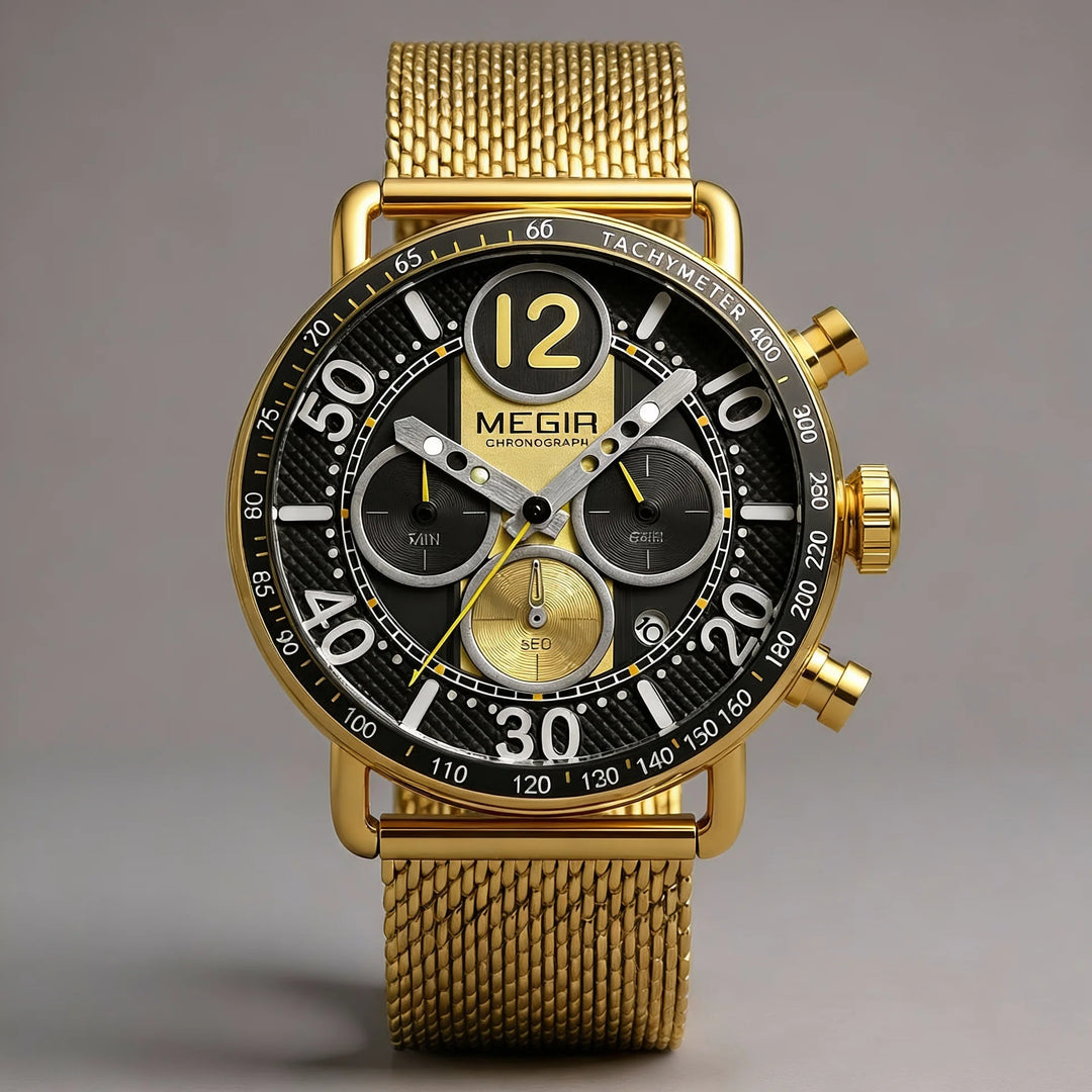 Chronograaf Heren 44 mm – met Milanese Mesh Band