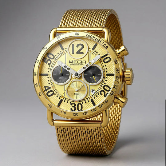 Chronograaf Heren 44 mm – met Milanese Mesh Band