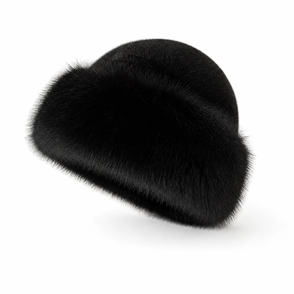 Cloche Hoed Kunstbont – Pluizig met Fleecevoering