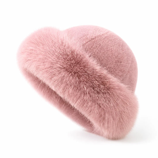Cloche Hoed Kunstbont – Pluizig met Fleecevoering