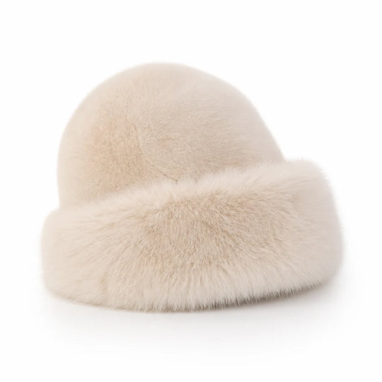 Cloche Hoed Kunstbont – Pluizig met Fleecevoering