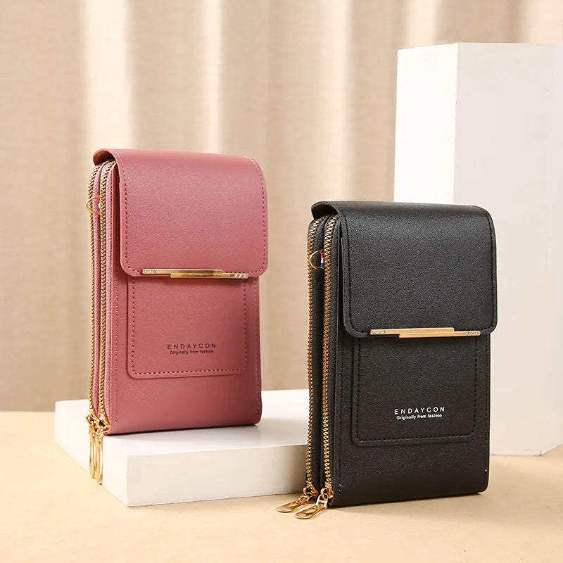 Crossbody Telefoontas Dames – PU Leer met Portemonnee & Verstelbare Band