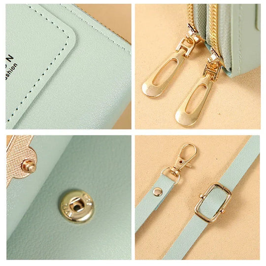 Crossbody Telefoontas voor Dames – PU Leer met Portemonnee